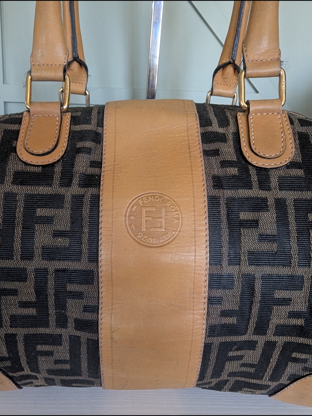 Vintage Fendi Zucca Monogram Boston Bag - Picture 3 of 13